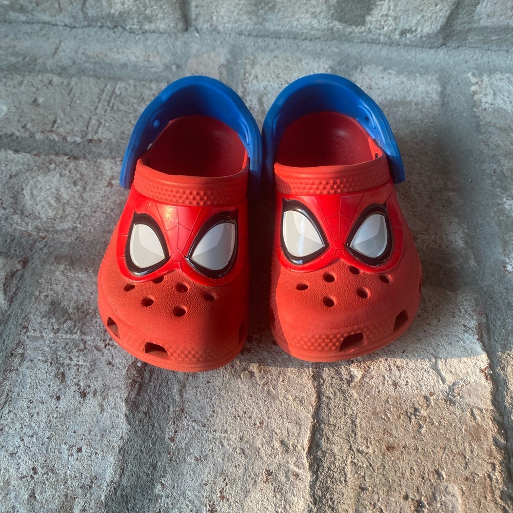 Toddler spider man Crocs